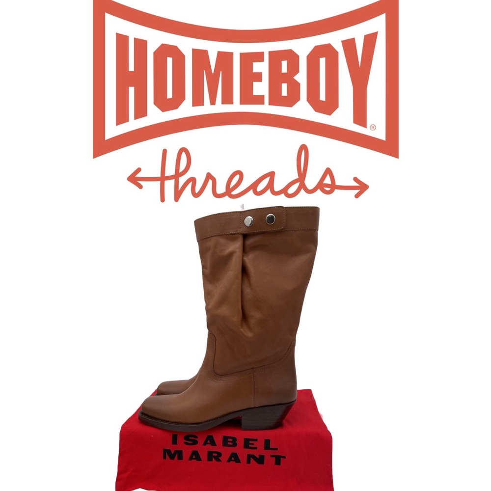 Isabel Marant Tan Leather Mid-Calf Boots - Picture 2 of 7